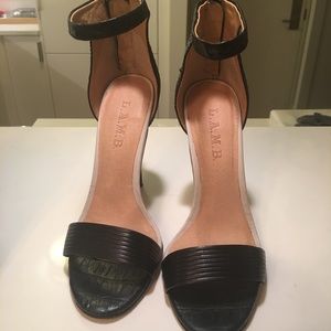 LAMB open toe heels